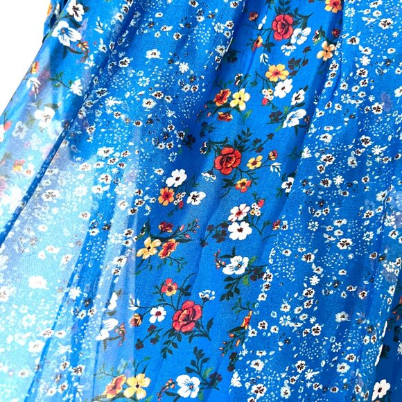 Cobalt blue made in Italy silk blend dress - Picture 6 of 8